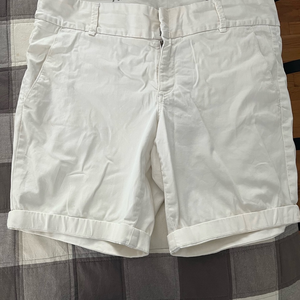 J. Crew Factory white Bermuda Shorts Tailored Cotton